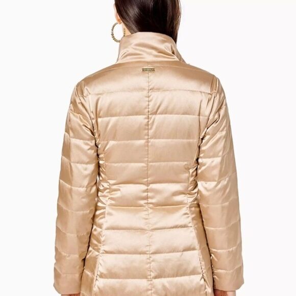Lilly Pulitzer Jacket Doria Down Puffer Gold Metallic Size 2 - Picture 3 of 14